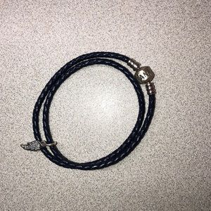 Pandora Navy leather bracelet